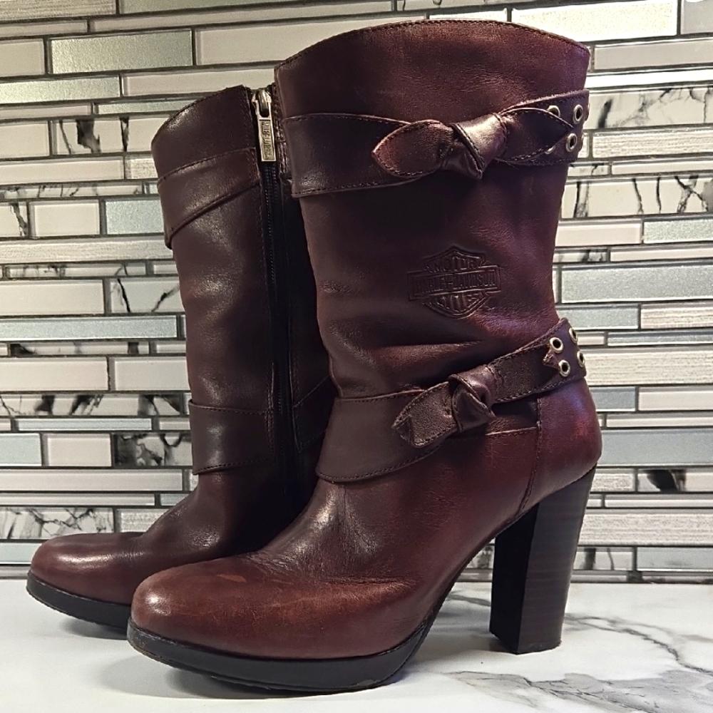 Harley-Davidson Women's Brown Leather Boots